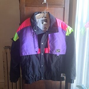 DeNeve Size ML Colorblock 1990's Entrant Fabric Technology Ski Jacket